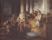 Gerbrand van den Eeckhout Christ teaching in the Synagogue at Nazareth (mk33) China oil painting reproduction